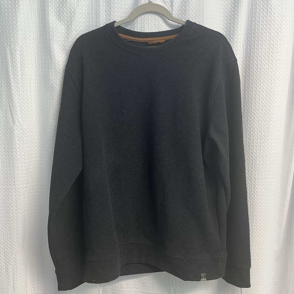 Jachs NY Mens Charcoal Gray Wool Blend Crewneck Sweatshirt 1799235 Size Large
